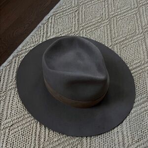 Janessa Leone Gray Wide-Brim Hat